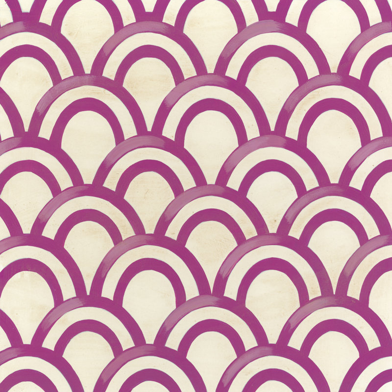 «Retro Blockprint VI», impression sur toile, H 12 po x l 12 po