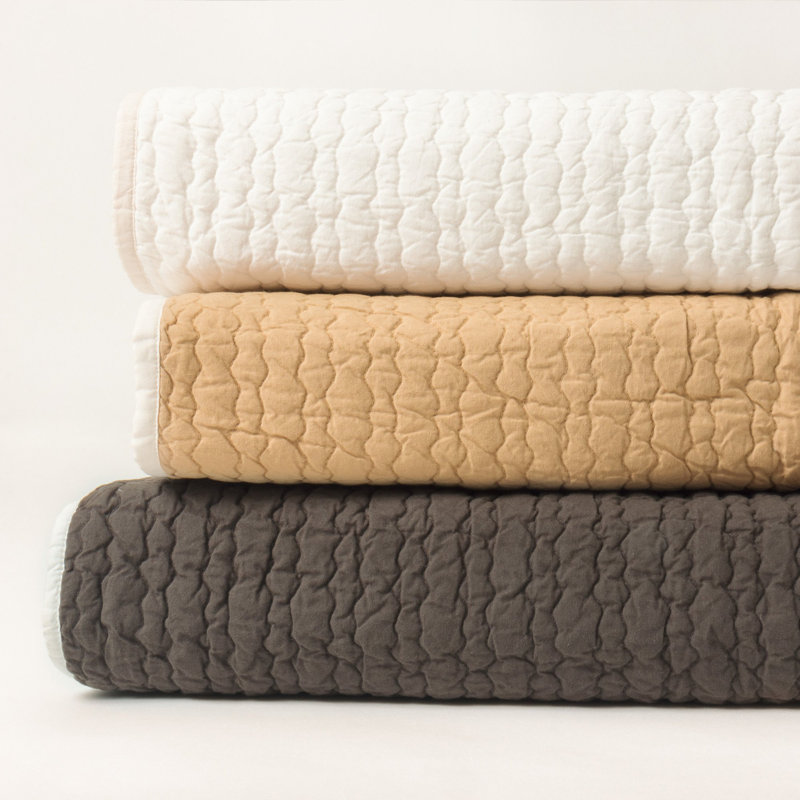 Jade Quilt, Twin Quilt, Ivory/Mineral