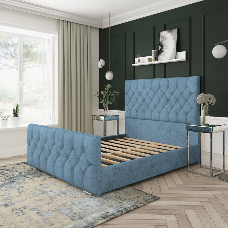 Upholstered Bed, Double (4'6), Ocean