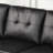 Sorrento 74"W PVC Reversible Sectional Sofa Chaise With LED, USB Port, Nailhead Trim, Throw Pillows, Tufted Cushion