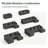 111.8" Modular Cloud Sofa with Ottoman, Boneless L-Shape Couch, Comfy Corduroy Couches for Living Room, Dark Gray-738482823