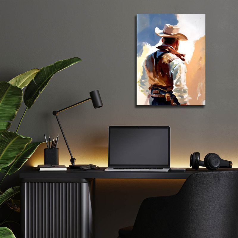 «Cowboy 2» par Petals Prints Design, H 16 po x l 12 po x P 0,13 po