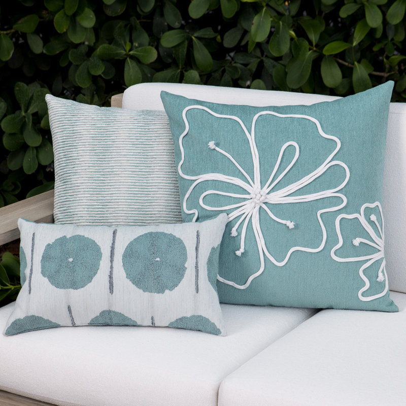Solstice Performance Pillow Cover & Insert, Mist, Rectangle 12" H x 20" W, Rectangular