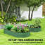 Outsunny Set of 2 Raised Beds for Garden, 181 x 93 x 30 cm, Green