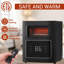 Chaufferette infrarouge à quartz pour l'intérieur, radiateurs électriques 1500W avec télécommande, thermostat, protection contre la surchauffe