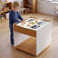 Table lumineuse Montessori pour enfants avec DEL 3 couleurs, tableau de construction, rangement pour jouets, table d'activités sensorielles à 2 hauteurs pour la maternelle, la garderie et la salle de jeux