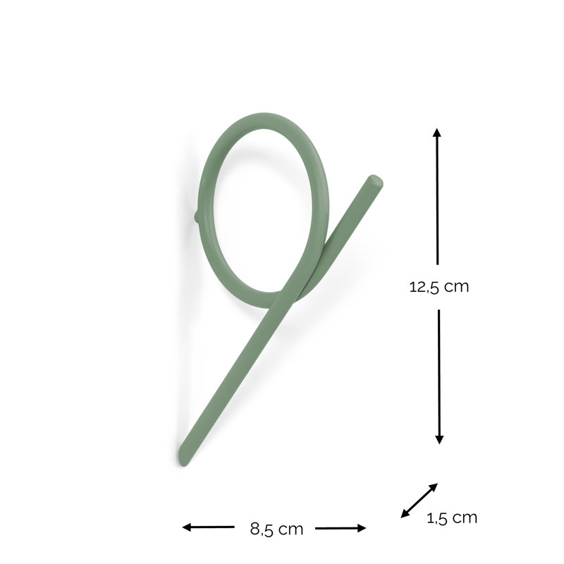 Spinder X BUDDE Steel Wall 1 - Hook Coat Rack, Green