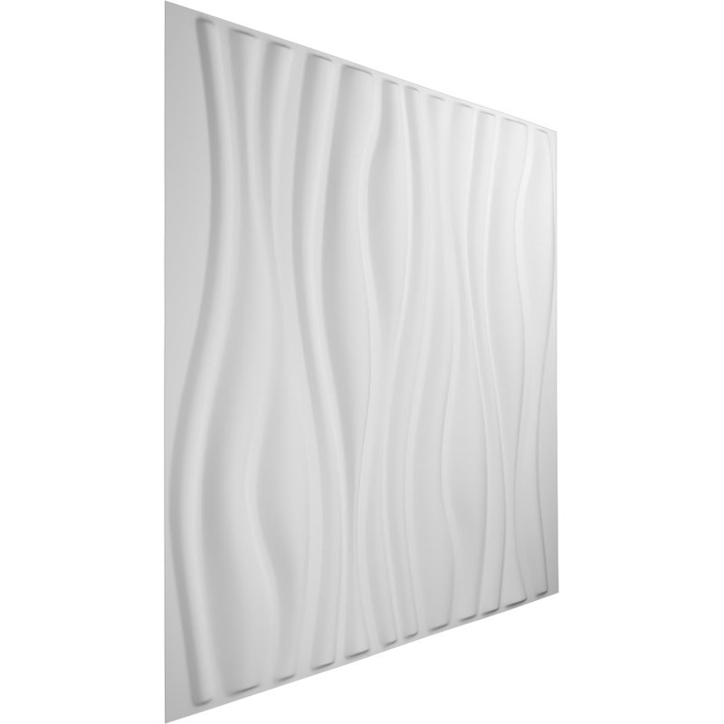 Panneau mural 3D décoratif Leandros EnduraWall, Blanc
