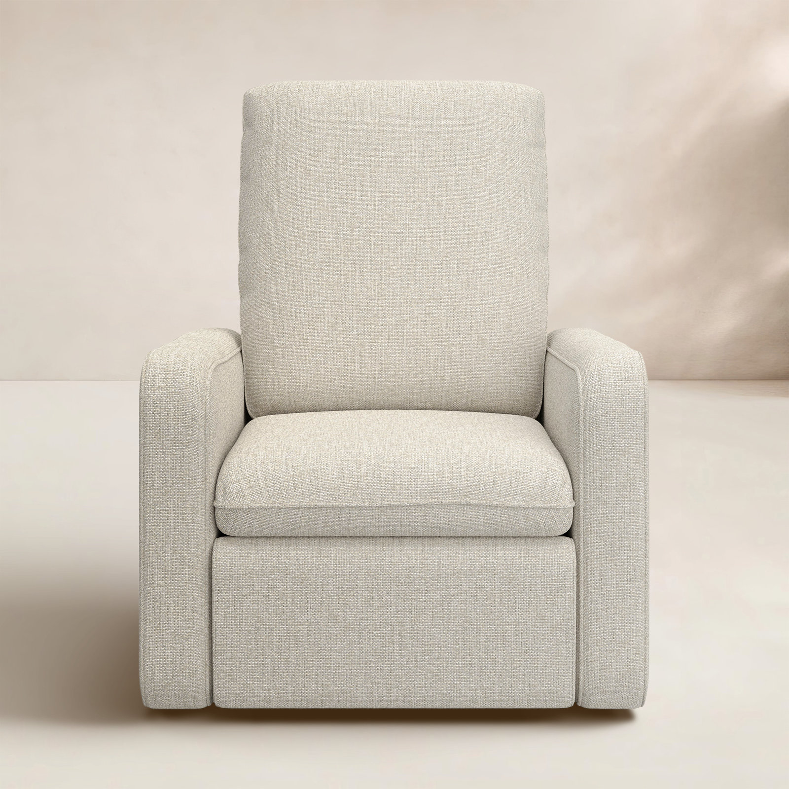 Teddi Swivel Nursery Chair, Dune Basketweave