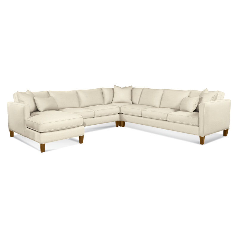 Upholstered Sectional, Havana, Left Hand Facing, Brown Geometric, 0456-33