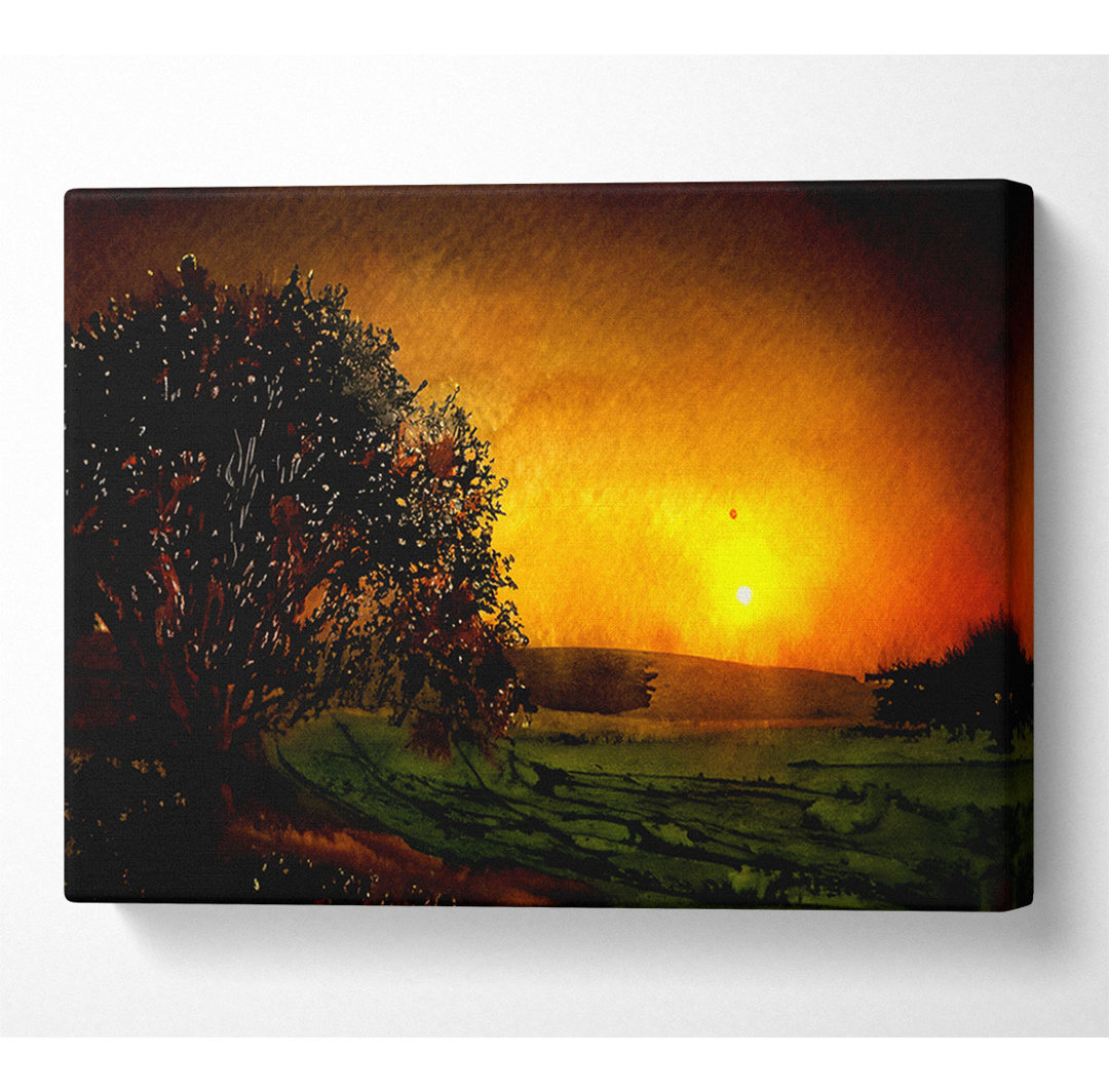 Kunstdruck Yorkshire Dales Glow auf Leinwand