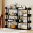 1 PCS 3-Tier Bookshelf with Anti-Tipping Kit, Industrial Storage Unit for Living Room Rustic Brown-772047768-772047751-772047749