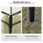 Pavillon de jardin ou de jardin, combinant 10 pi x 13 pi, beige chaud et acier beige et polyester avec 13 pi x 9,7 pi