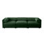 Élégant canapé en chenille verte avec siège de rangement, dossier cylindrique et accoudoirs, canapé contemporain en tissu 3 places avec compartiment de rangement caché-448341254
