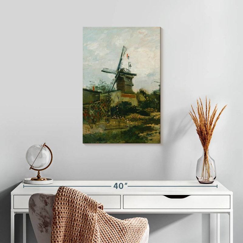 Lilie Windmills On Montmartre, H 24 po x l 16 po