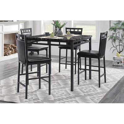 Mobilier de salle à manger 5 pièces à hauteur de comptoir 5 pièces