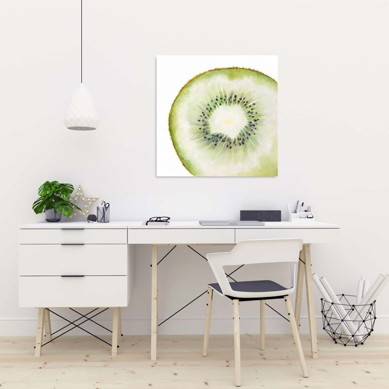 Toile verte kiwi Slice | Décoration gastronomique exotique