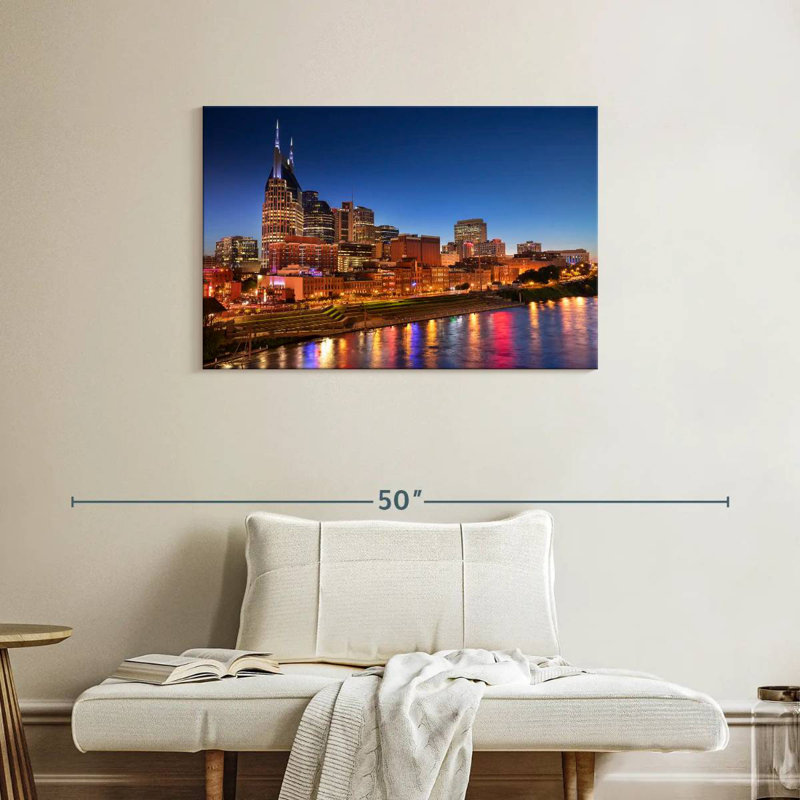 Lumières Sirci du centre-ville de Nashville, H 24 po x l 36 po