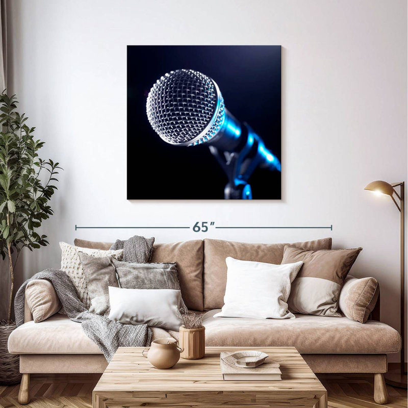 Abarca Microphone On A Stand, 39" H x 39" W