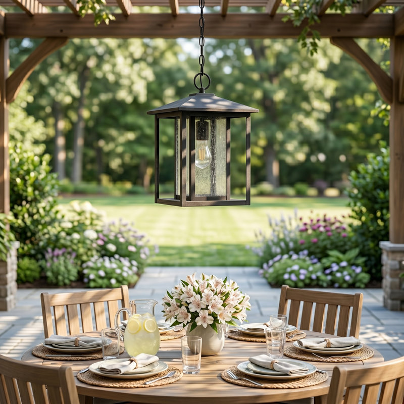 Vermont Outdoor Hanging Lantern, Weathered Pewter