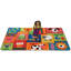 Tapis touffeté à motif géométrique bleu / rouge Animal Sounds-1471983869
