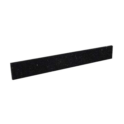 30" Stone Backsplash in Black Galaxy Gold Granite Finish