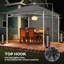 x 10 pi Pavillon de jardin d'extérieur, pavillon double toit, gris foncé-124017149
