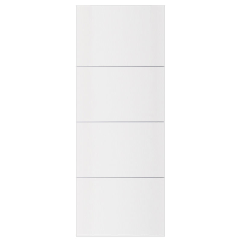 Porte intérieure stratifiée moderne blanc doux Glam G-Pro 009 seulement 36 po x 96 po, 36 po x 96 po, Blanc doux