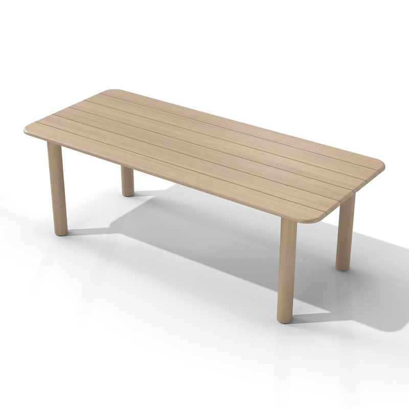 Table de salle à manger rectangulaire en bois pour l'extérieur
