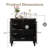 Vintage Hollow-Carved Accent Cabinet, 2-Door Display Storage Sideboard with Symmetrical Floral Design, Adjustable Shelf and Solid Wood Legs-944557090