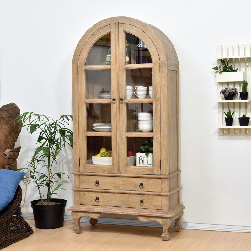 Présentoir en bois massif de 39 po de large Farreli, Gris