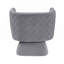 1 pièce Fauteuil pivotant en velours gris Tissu d'ameublement en bois massif Motif de losanges à dossier cousu Fauteuil confortable Mobilier de salon-123012897