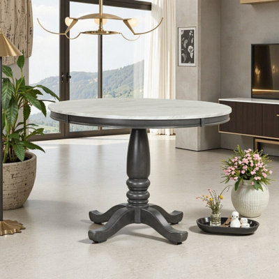 Table de salle à manger en bois massif H 41,7 po x 30 po, capacité de 100 lb, structure en bois aggloméré et en bois aggloméré, pour la cuisine et la salle à manger
