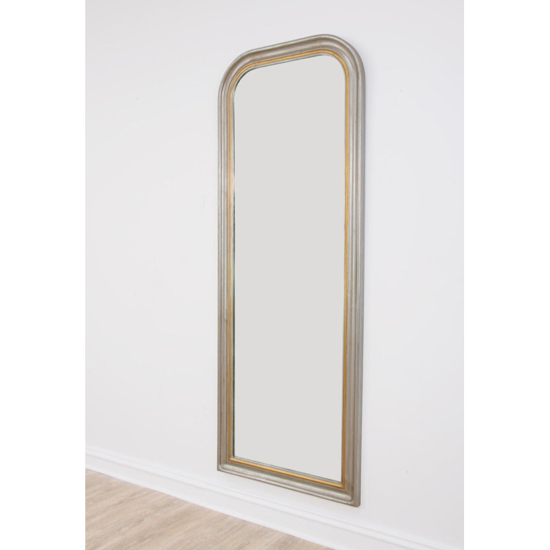Isla Arch Wall Mirror, Antiqued Silver/Gold