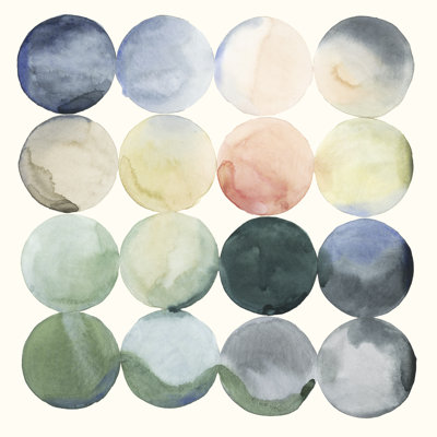 Pastel Hoops I by Grace Popp - Wrapped Canvas Painting