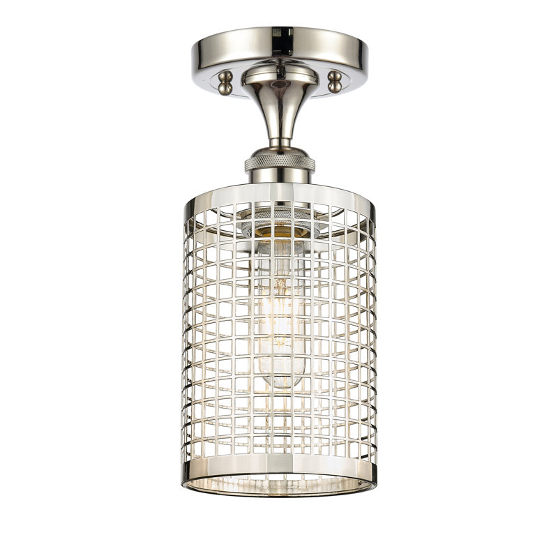 Peraza Semi Flush Mount, Polished Nickel