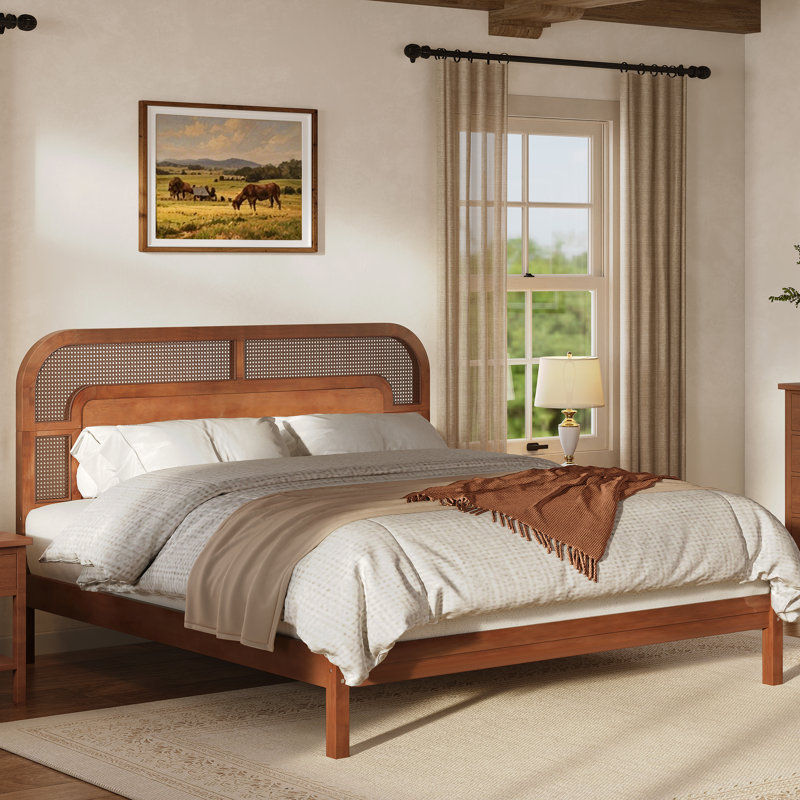Bed, Très grand lit, Noyer