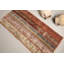 Tapis de porte turc rétro fabriqué à la main dans des rayures vibrantes et des motifs détaillés parfaits pour votre décor