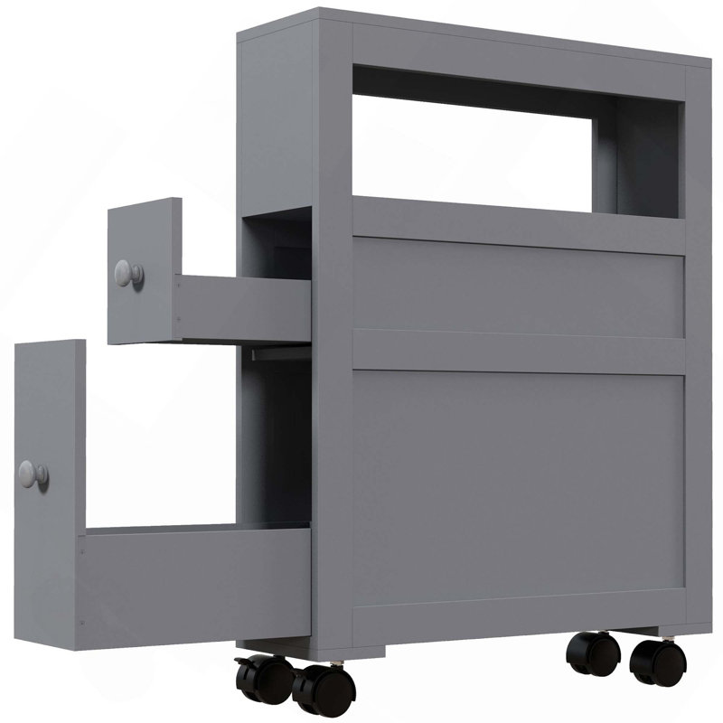 Armoire de rangement latérale en bois avec 2 tiroirs et tablette de rangement