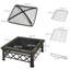 Square Steel Wood Burning Fire Pit