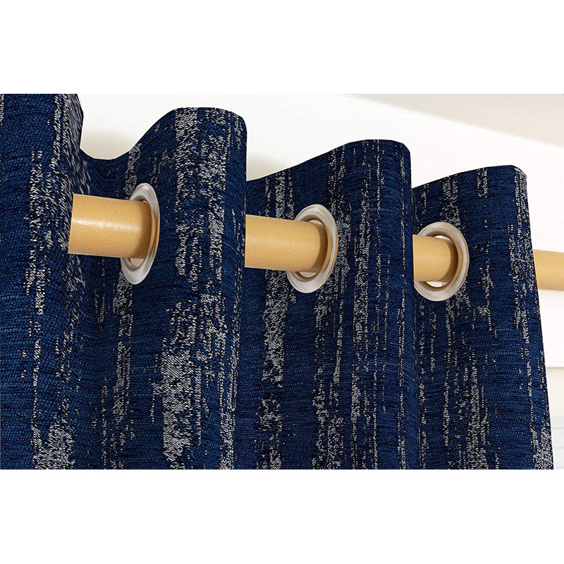 Ariton Blackout Curtain Pair, 116 W x 228 D cm, Navy Blue