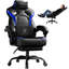 GTPLAYER Adjustable Faux Leather Swiveling PC & Racing Game Chair-126344845