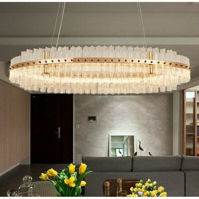 Light Unique Billie Oval Modern Glass Chandelier