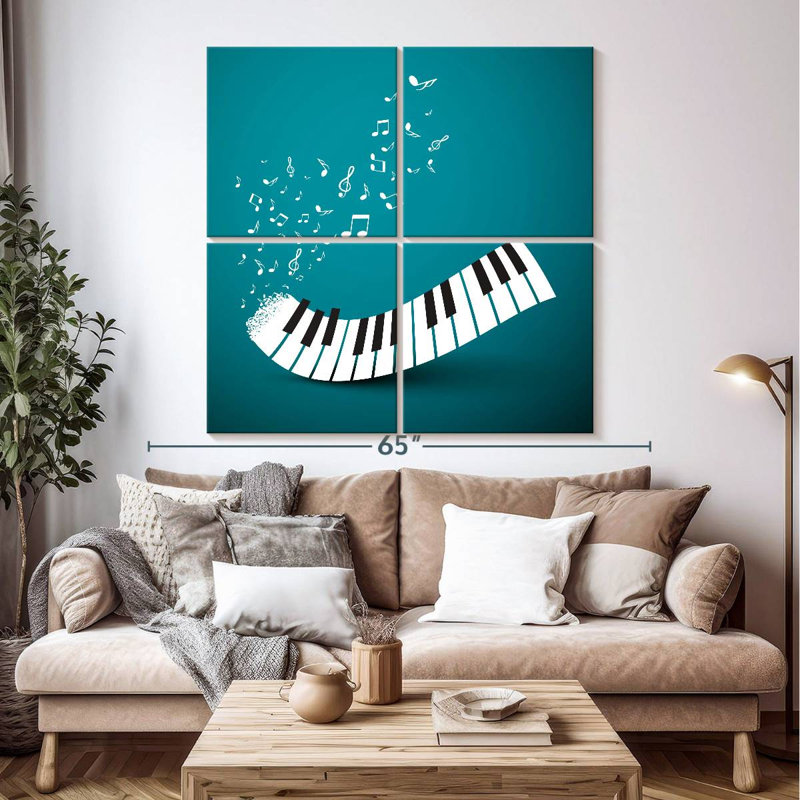 Abarca Piano Keyboard Notes, 50" H x 50" W