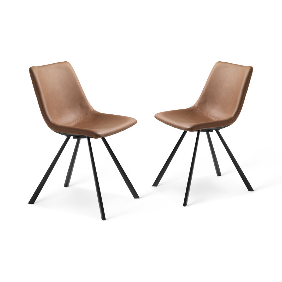 20'' H Faux Leather Upholstered Side Chair (Set of 2) 17 Stories