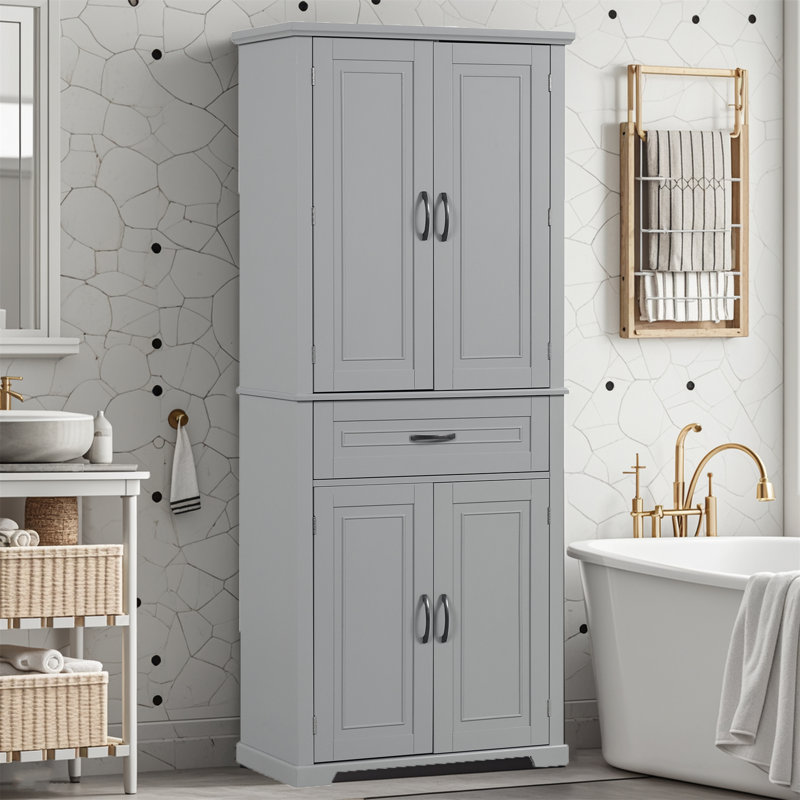Terrazzo Multi-Functional Bathroom Storage Cabinet – Adjustable Shelves, Ample Space, Easy Installation  Product Description