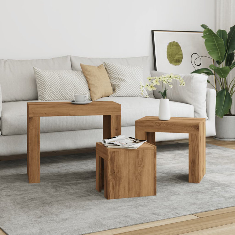 Godbeare Sled Coffee Table, Artisan Oak
