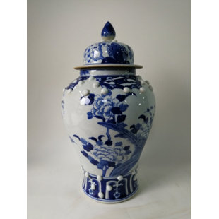 Handmade Porcelain China Ginger Jar