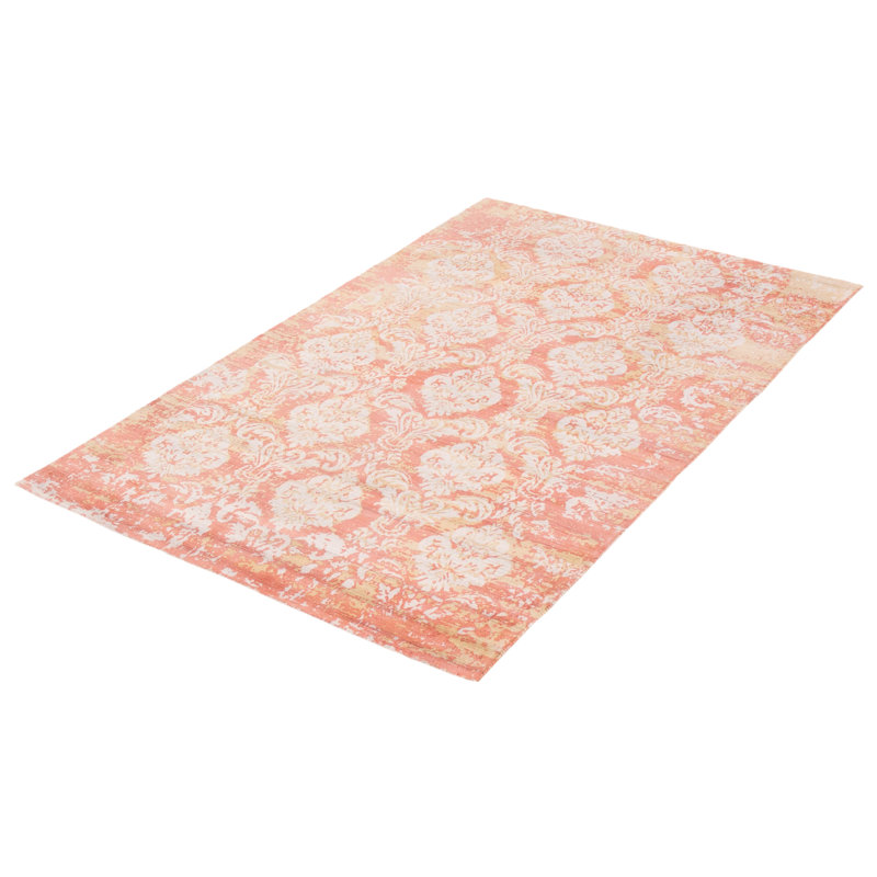 Tapis rose / blanc tissé à la main Falco