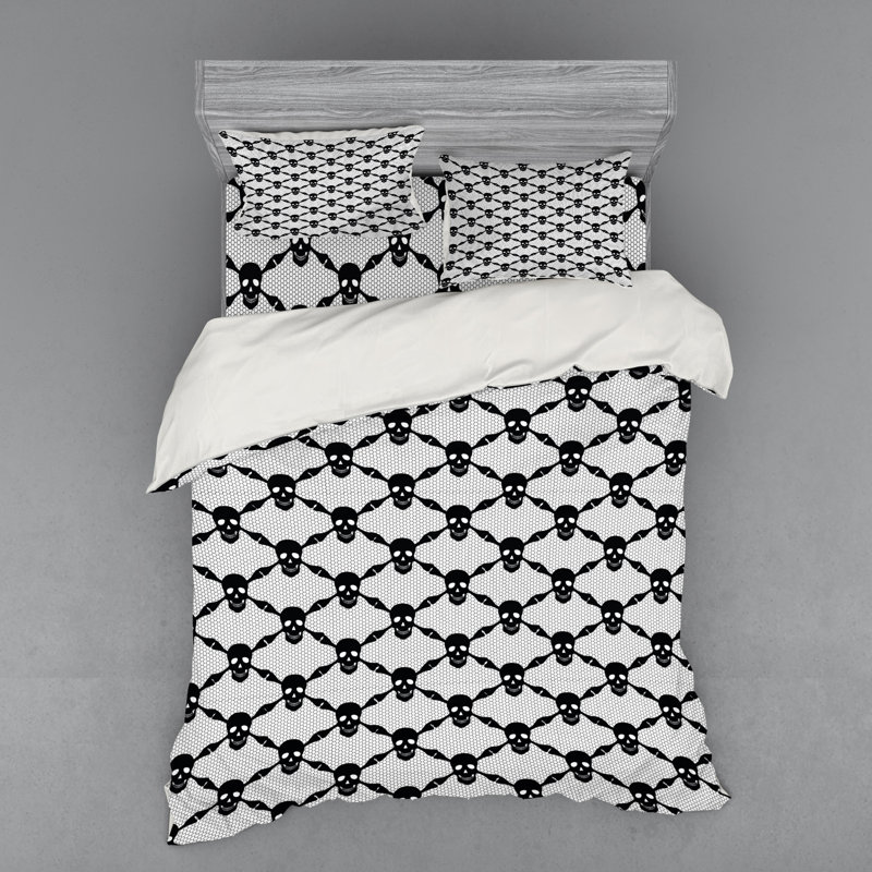 Gothic Geometric Shapes Duvet Cover, Queen Duvet Cover + 3 Additional Pieces